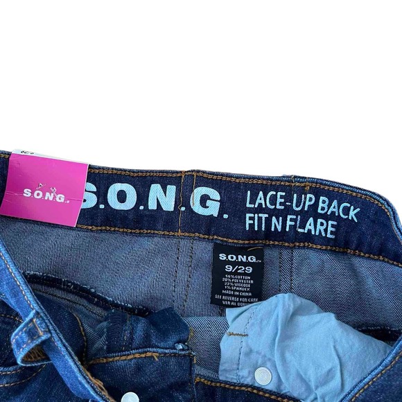 NWT - S.O.N.G Lace-Up Back Fit N Flare (Size: 9/29) - Picture 4 of 4